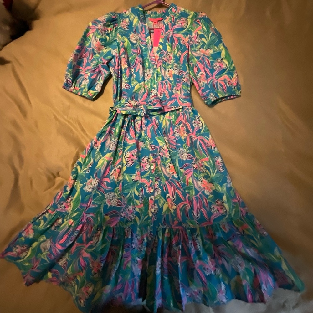 Lilly Pulitzer NWT Keep on Beleafing Stretch Dress